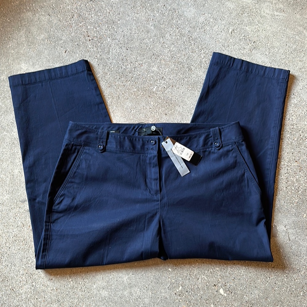 Talbots Petite Blue Crop Signature Pants 10p